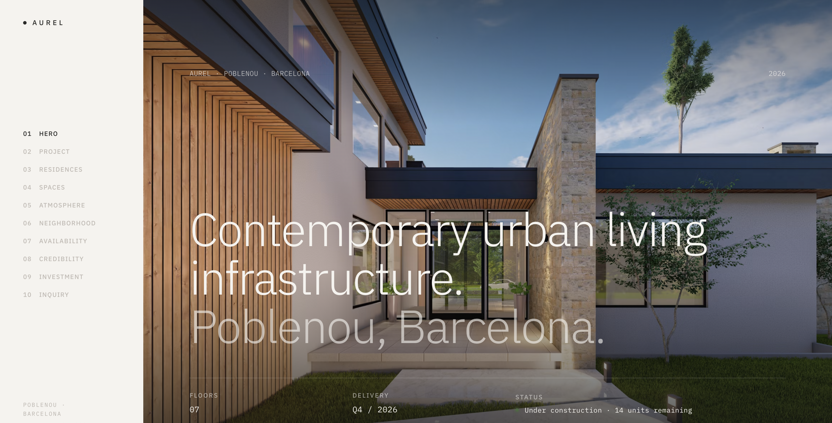 AUREL, the residential presentation system, building exterior