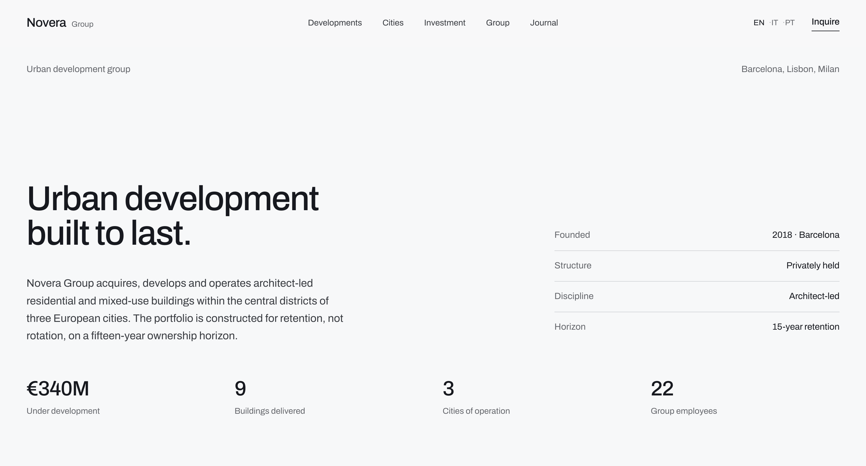 Novera Group, the group digital platform homepage